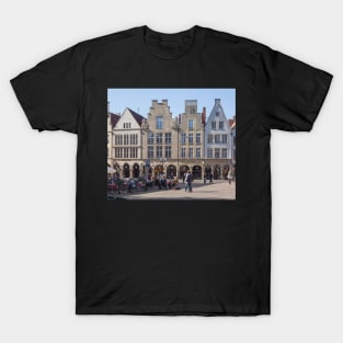 Prinzipalmarkt, gabled houses, Münster, city, Westphalia T-Shirt